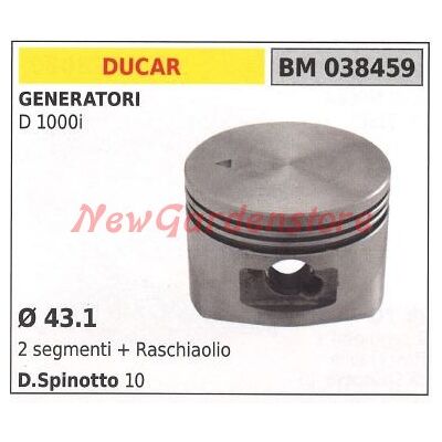 Pistón Generador D 1000i Ø 43,1 Mm Ducar 038459 Pistón Generador D 1000i Ø 43,1 Mm Ducar 038459