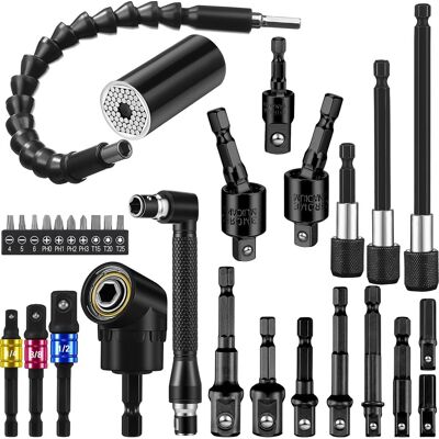 OEM 31 Extensiones Flexibles Para Taladro, Con Adaptadores Y Extensión Magnética. OEM 31 Extensiones Flexibles Para Taladro, Con Adaptadores Y Extensión Magnética.