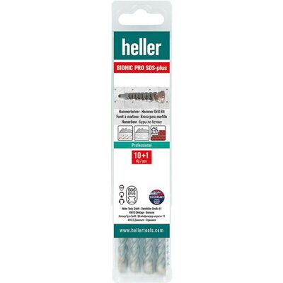 Heller Tools Bionic Pro SDS-Plus Brocas para martillo - 8mm, 160mm Heller Tools Bionic Pro SDS-Plus Brocas para martillo - 8mm, 160mm