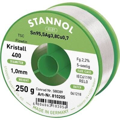 Stannol Stannol 810205 Cinta de soldadura sin plomo - Estaño Plata Cobre - 1mm 250g Stannol Stannol 810205 Cinta de soldadura sin plomo - Estaño Plata Cobre - 1mm 250g