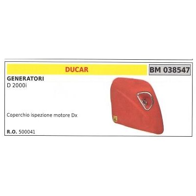 Tapa De Inspección Del Motor Derecho Ducar Para Generador D 2000i Tapa De Inspección Del Motor Derecho Ducar Para Generador D 2000i