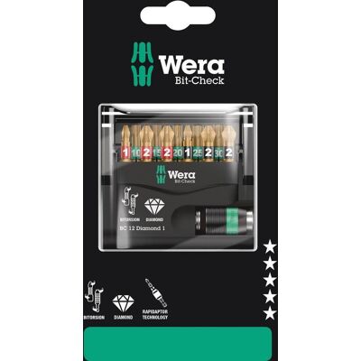 Wera Bit-check 12 Diamond 1 Sb Juego De Puntas Wera Bit-check 12 Diamond 1 Sb Juego De Puntas