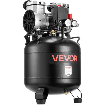 Vevor Compresor De Aire 30 L, Motor De 1,5 Kw Sin Aceite, Caudal De 113 L/min, Presión Máx. 10 Bar, Compresor Silencioso 75 Db, Vertical, Para Inflación De Neumáticos Pistola De Pintura Carpintería Vevor Compresor De Aire 30 L, Motor De 1,5 Kw Sin Aceite, Caudal De 113 L/min, Presión Máx. 10 Bar, Compresor Silencioso 75 Db, Vertical, Para Inflación De Neumáticos Pistola De Pintura Carpintería