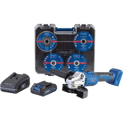 Amoladora Angular A Batería 20v 125mm Con Discos Y Maletín Scheppach C-atb15/1-x Amoladora Angular A Batería 20v 125mm Con Discos Y Maletín Scheppach C-atb15/1-x