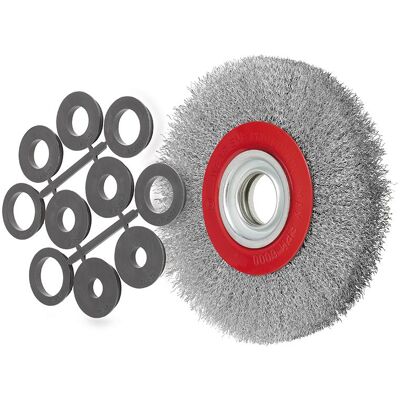 Fervi - Cepillo Circular 250mm Alambres Ondulados Inox Para Amoladora Srf250/25i Fervi - Cepillo Circular 250mm Alambres Ondulados Inox Para Amoladora Srf250/25i