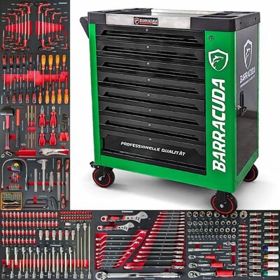 OEM Carro De Taller - Barracuda Tools - Rock Pro+ - 8 Cajones - 7 Herramientas - Verde OEM Carro De Taller - Barracuda Tools - Rock Pro+ - 8 Cajones - 7 Herramientas - Verde