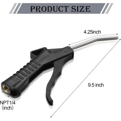 XVX Juego De Accesorios De 4 Piezas Para Sopladores De Aire Para Compresores: Pistola, Boquilla, Mango Ergonómico, Herramienta Neumática Para Mecánicos Y Aficionados Al Bricolaje. XVX Juego De Accesorios De 4 Piezas Para Sopladores De Aire Para Compresores: Pistola, Boquilla, Mango Ergonómico, Herramienta Neumática Para Mecánicos Y Aficionados Al Bricolaje.