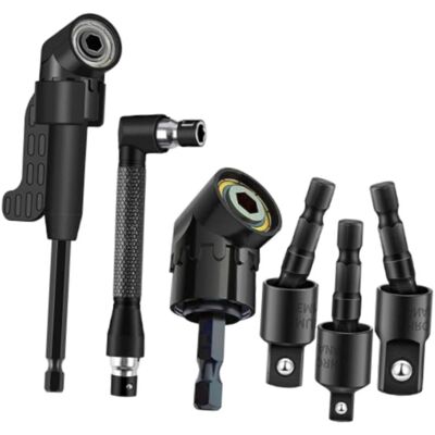 OEM Juego De 6 Accesorios De Taladro De Ángulo Recto, Fabricados En Acero, Utilitarios, Multifuncionales Con Vástago Hexagonal, Adaptadores De Ángulo De 105°, Portátiles. OEM Juego De 6 Accesorios De Taladro De Ángulo Recto, Fabricados En Acero, Utilitarios, Multifuncionales Con Vástago Hexagonal, Adaptadores De Ángulo De 105°, Portátiles.