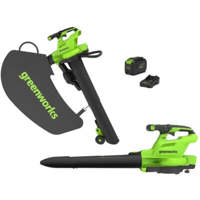 Brushless Vac-blower Dvt 48v Greenworks - Batería 4,0ah Y Cargador - Gd48bviik4 Brushless Vac-blower Dvt 48v Greenworks - Batería 4,0ah Y Cargador - Gd48bviik4