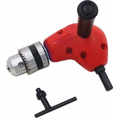 OEM Adaptador De Taladro De Ángulo Recto De 90° Con Portabrocas De Tres Mordazas, Acero Al Carbono Rojo, Para Taladrar En Espacios Reducidos. OEM Adaptador De Taladro De Ángulo Recto De 90° Con Portabrocas De Tres Mordazas, Acero Al Carbono Rojo, Para Taladrar En Espacios Reducidos.