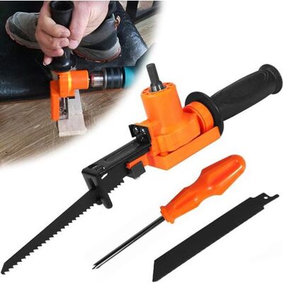 OEM Taladro Eléctrico, Sierra Eléctrica Modificada, Sierra De Vaivén Eléctrica, Adaptador De Sierra De Pistón De Doble Hoja Para Madera OEM Taladro Eléctrico, Sierra Eléctrica Modificada, Sierra De Vaivén Eléctrica, Adaptador De Sierra De Pistón De Doble Hoja Para Madera