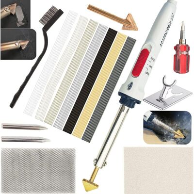 FOCTRO Kit De Soldadura De Plástico De 100 W, Kit De Reparación De Plástico 2 En 1 Con 7 Tipos De Varillas De Soldadura, 56 Puntas Y 4 Puntas De Soldador, Para Parachoques De Automóviles. FOCTRO Kit De Soldadura De Plástico De 100 W, Kit De Reparación De Plástico 2 En 1 Con 7 Tipos De Varillas De Soldadura, 56 Puntas Y 4 Puntas De Soldador, Para Parachoques De Automóviles.