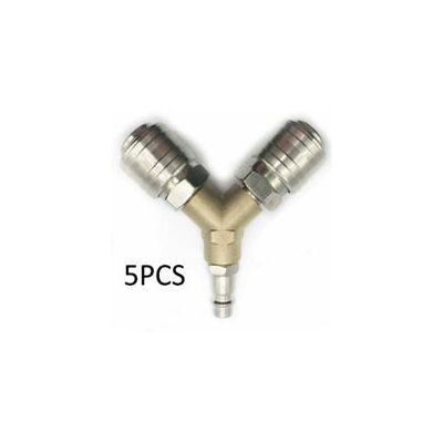 OEM Conector Para Compresor, Distribuidor De Aire Comprimido, Conector De Aire Comprimido De 1/4", Conector De Aire Comprimido De Liberación Rápida De 3 Vías Con Rosca Macho, Conector Rápido En Y (paquete OEM Conector Para Compresor, Distribuidor De Aire Comprimido, Conector De Aire Comprimido De 1/4", Conector De Aire Comprimido De Liberación Rápida De 3 Vías Con Rosca Macho, Conector Rápido En Y (paquete
