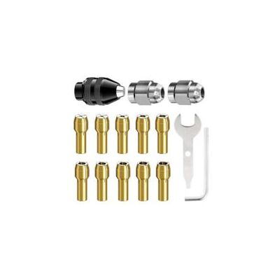 OEM Juego De 15 Piezas De Mandriles Compatibles Con Dremel, Accesorios Para Herramientas Rotativas, Mandril De Cambio Rápido De Repuesto 4486 De 0,8 Mm A 3,2 Mm, Tuerca Metálica De Sujeción De Latón De Re OEM Juego De 15 Piezas De Mandriles Compatibles Con Dremel, Accesorios Para Herramientas Rotativas, Mandril De Cambio Rápido De Repuesto 4486 De 0,8 Mm A 3,2 Mm, Tuerca Metálica De Sujeción De Latón De Re
