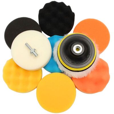 OEM Kit De 11 Piezas De Almohadillas Para Pulir Coches De 7", Esponja De Pulido Con Adaptador Para Taladro OEM Kit De 11 Piezas De Almohadillas Para Pulir Coches De 7", Esponja De Pulido Con Adaptador Para Taladro