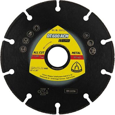 Klingspor - Disco de corte diamante Dt 600acm - Disco de alto rendimiento Klingspor - Disco de corte diamante Dt 600acm - Disco de alto rendimiento