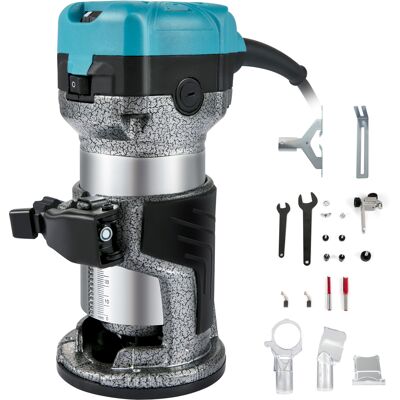 VEVOR Fresadora De Madera Mophorn 710w Con Tres Pinzas, Base Fija, Carcasa De Aluminio, 13000 - 33000 R/min VEVOR Fresadora De Madera Mophorn 710w Con Tres Pinzas, Base Fija, Carcasa De Aluminio, 13000 - 33000 R/min