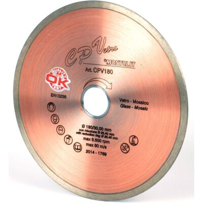 Disco De Diamante 180 Mm Para Baldosas De Vidrido Montolit Cermont Cpv180 Disco De Diamante 180 Mm Para Baldosas De Vidrido Montolit Cermont Cpv180