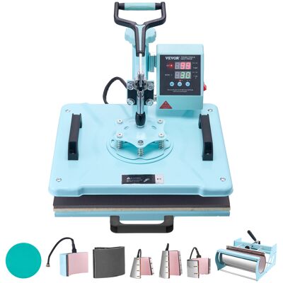 Vevor - Máquina De Prensado Por Calor, 12 X 15 Pulgadas, 8 En 1, Con Prensa De Vaso De 6 A 30 Oz,prensado De Camisetas Con Giro De 360°,control Digital Preciso, Para Camisetas, Tazas, Sombreros Y Platos Vevor - Máquina De Prensado Por Calor, 12 X 15 Pulgadas, 8 En 1, Con Prensa De Vaso De 6 A 30 Oz,prensado De Camisetas Con Giro De 360°,control Digital Preciso, Para Camisetas, Tazas, Sombreros Y Platos