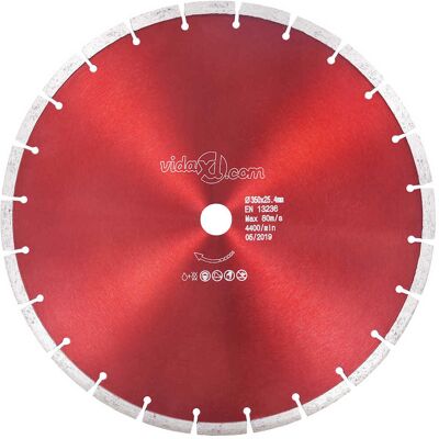 Vidaxl Disco De Corte De Diamante Acero 350 Mm Vidaxl Disco De Corte De Diamante Acero 350 Mm