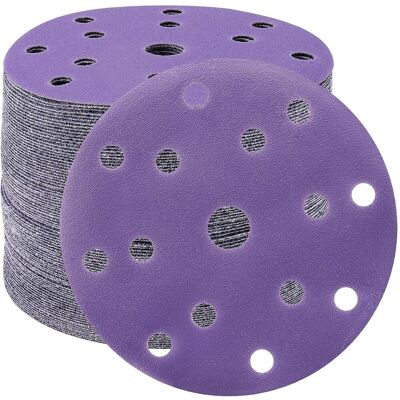 OEM Discos Abrasivos De 150 Mm, Papel De Lija De Grano 180, 50 Piezas, 15 Agujeros, Discos De Lijado Para Lijadoras Orbitales Aleatorias (morado) OEM Discos Abrasivos De 150 Mm, Papel De Lija De Grano 180, 50 Piezas, 15 Agujeros, Discos De Lijado Para Lijadoras Orbitales Aleatorias (morado)