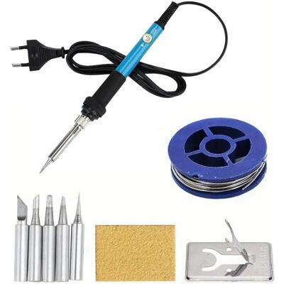 OEM Kit De Soldador Con Soldador Eléctrico De Temperatura Ajustable, Herramienta De Soldadura Electrónica De 60 W/220 V, Soporte Para Soldador Y 5 Puntas De Soldadura. OEM Kit De Soldador Con Soldador Eléctrico De Temperatura Ajustable, Herramienta De Soldadura Electrónica De 60 W/220 V, Soporte Para Soldador Y 5 Puntas De Soldadura.