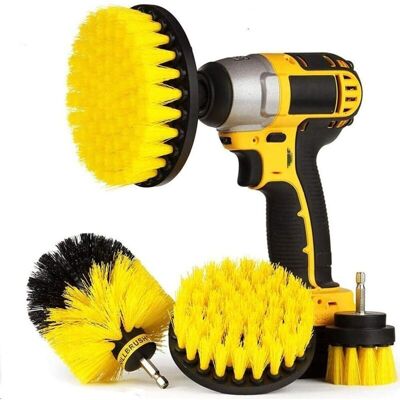 DPZO Cepillo Para Taladro, Juego De 4 Cepillos Para Destornilladores Inalámbricos, Juego De Cepillos De Limpieza Para Fregadoras Eléctricas Para Baños, Azulejos De Piscinas, Cocinas, Coches, Alfombras (tal DPZO Cepillo Para Taladro, Juego De 4 Cepillos Para Destornilladores Inalámbricos, Juego De Cepillos De Limpieza Para Fregadoras Eléctricas Para Baños, Azulejos De Piscinas, Cocinas, Coches, Alfombras (tal
