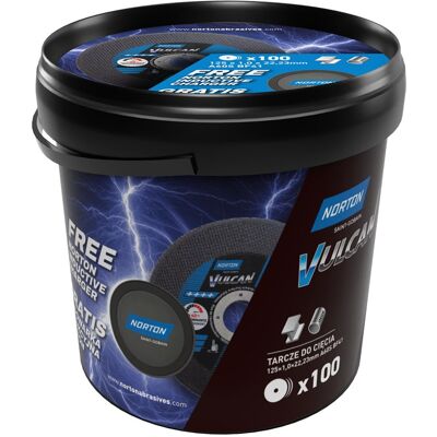 COCO Disco De Corte Norton Vulcan 125 Mm 1 Mm Pack 100 COCO Disco De Corte Norton Vulcan 125 Mm 1 Mm Pack 100
