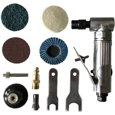 OEM Apto Para Uso Con Aire Comprimido, Amoladora Angular Con Codo De 90° – Entrada De Aire De 1/4" – Con Disco Abrasivo De 2" – Amoladora Neumática Con Mandril Ajustable – Calidad Industrial OEM Apto Para Uso Con Aire Comprimido, Amoladora Angular Con Codo De 90° – Entrada De Aire De 1/4" – Con Disco Abrasivo De 2" – Amoladora Neumática Con Mandril Ajustable – Calidad Industrial
