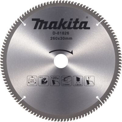 AWTOOLS Makita Piła Tarczowa 260x30mm 120z Do Aluminium AWTOOLS Makita Piła Tarczowa 260x30mm 120z Do Aluminium
