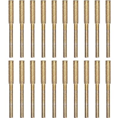 OEM Juego De Afilado De Motosierras De 20 Piezas, Cabezal De Rectificado De Rebabas, Kit De Herramientas De Afilado De Limas Rotativas, 4 Mm Dorado OEM Juego De Afilado De Motosierras De 20 Piezas, Cabezal De Rectificado De Rebabas, Kit De Herramientas De Afilado De Limas Rotativas, 4 Mm Dorado