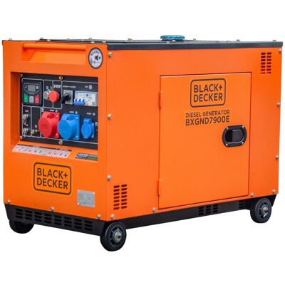 BLACK + DECKER Generador Diésel Trifásico Y Monofásico 7,5kva / 5,4kw Full Power De Black+decker BLACK + DECKER Generador Diésel Trifásico Y Monofásico 7,5kva / 5,4kw Full Power De Black+decker