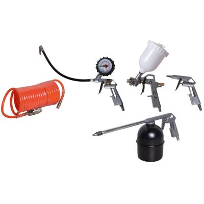 CEVIK Pack 5 Accesorios Para Compresor De Aire Pistolas Soplado Inflado Pintura Petrolear Y Manguera CEVIK Pack 5 Accesorios Para Compresor De Aire Pistolas Soplado Inflado Pintura Petrolear Y Manguera