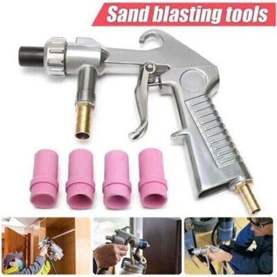 OEM Pistola De Chorro De Arena Neumática Crezuo + 4 Boquillas Cerámicas De 4/5/6/7 Mm-crezuo OEM Pistola De Chorro De Arena Neumática Crezuo + 4 Boquillas Cerámicas De 4/5/6/7 Mm-crezuo