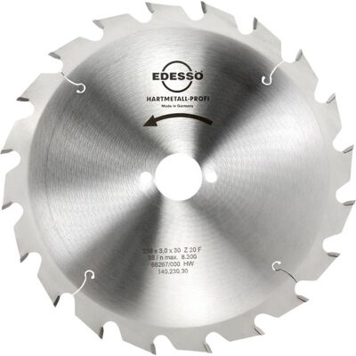 Edessö Hoja de sierra circular de 230 mm de diente plano - Madera y plástico Edessö Hoja de sierra circular de 230 mm de diente plano - Madera y plástico