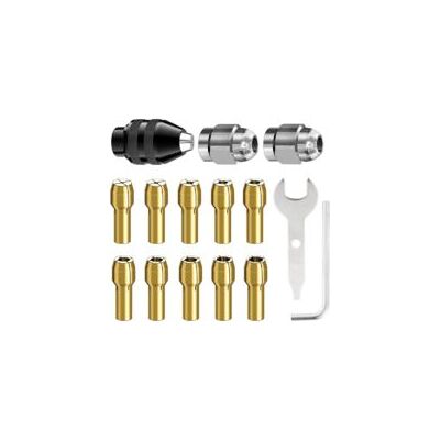 OEM Juego De 15 Piezas De Mandriles Compatibles Con Dremel, Accesorios Para Herramientas Rotativas, Mandril De Cambio Rápido De Repuesto 4486 De 0,8 Mm A 3,2 Mm, Tuerca Metálica De Sujeción De Latón De Re OEM Juego De 15 Piezas De Mandriles Compatibles Con Dremel, Accesorios Para Herramientas Rotativas, Mandril De Cambio Rápido De Repuesto 4486 De 0,8 Mm A 3,2 Mm, Tuerca Metálica De Sujeción De Latón De Re