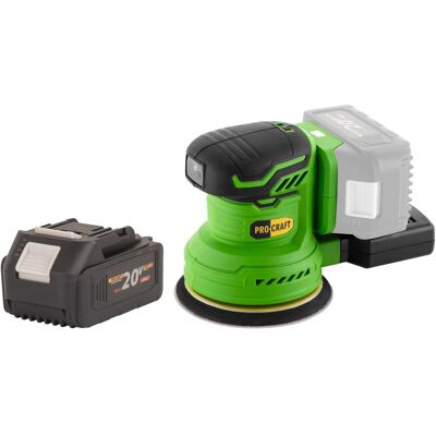 Lijadora Excéntrica A Batería Procraft Px20blbb 20 V 125 Mm Sin Escobillas + 1 Batería De 4,0 Ah, Sin Cargador Lijadora Excéntrica A Batería Procraft Px20blbb 20 V 125 Mm Sin Escobillas + 1 Batería De 4,0 Ah, Sin Cargador