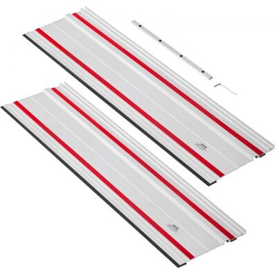 OEM Riel Guía Para Sierra De Mesa, Rango De Corte De 139,7 Cm, Incluye 2 Rieles Guía De Aluminio Extruido De 698,5 Mm Y 1 Conector, Para Makita, Festool Y Wen, Para Proyectos De Carpintería OEM Riel Guía Para Sierra De Mesa, Rango De Corte De 139,7 Cm, Incluye 2 Rieles Guía De Aluminio Extruido De 698,5 Mm Y 1 Conector, Para Makita, Festool Y Wen, Para Proyectos De Carpintería