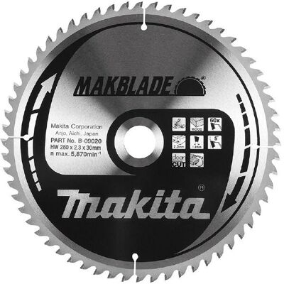 Makita B-17712 Disco de sierra circular - Madera, 260mm, 24D, 30mm Agujero Makita B-17712 Disco de sierra circular - Madera, 260mm, 24D, 30mm Agujero