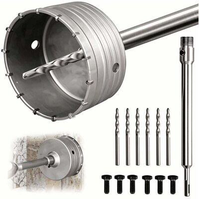 DPZO Sierra De Corona De 150 Mm, Varilla De Extensión Sds Plus De 220 Mm, Con Adaptador Sds Plus De 220 Mm Y Brocas Piloto De 6 X 110 Mm, Para Baldosas De Hormigón, Sierras De Corona, Brocas De Núcleo, Bro DPZO Sierra De Corona De 150 Mm, Varilla De Extensión Sds Plus De 220 Mm, Con Adaptador Sds Plus De 220 Mm Y Brocas Piloto De 6 X 110 Mm, Para Baldosas De Hormigón, Sierras De Corona, Brocas De Núcleo, Bro