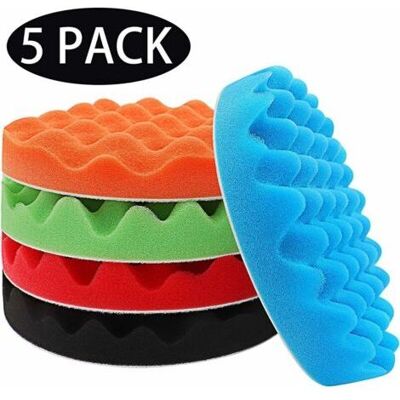 ENLENK Almohadillas De Pulido De 5 Pulgadas Para Taladro, Almohadillas De Esponja De Pulido De 125 Mm Para Pulidoras De Coche Automáticas, Accesorio De Pulidora Para Taladro, Kit De Pulido Para Taladro De 5 ENLENK Almohadillas De Pulido De 5 Pulgadas Para Taladro, Almohadillas De Esponja De Pulido De 125 Mm Para Pulidoras De Coche Automáticas, Accesorio De Pulidora Para Taladro, Kit De Pulido Para Taladro De 5