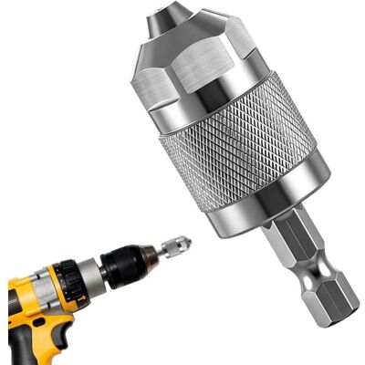 ENLENK Mandril De Taladro – Convertidor Profesional De 6,35 Mm, Mandril De Cambio Rápido Con Vástago Hexagonal, Mandril De 3 Mordazas, Conversión De Puntas De Destornillador ENLENK Mandril De Taladro – Convertidor Profesional De 6,35 Mm, Mandril De Cambio Rápido Con Vástago Hexagonal, Mandril De 3 Mordazas, Conversión De Puntas De Destornillador