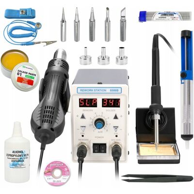 OEM Estación De Soldadura De Aire Caliente + Soldador De Precisión 8586b 760w + Kit De Accesorios OEM Estación De Soldadura De Aire Caliente + Soldador De Precisión 8586b 760w + Kit De Accesorios