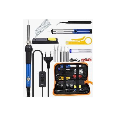 OEM Kit De Soldador De 60 W Con Cabezal De Soldador Intercambiable, Soporte, Tubo De Soldadura, Alambre De Soldadura, Kit De Pistola De Soldadura Con Temperatura Ajustable 15 En 1 OEM Kit De Soldador De 60 W Con Cabezal De Soldador Intercambiable, Soporte, Tubo De Soldadura, Alambre De Soldadura, Kit De Pistola De Soldadura Con Temperatura Ajustable 15 En 1