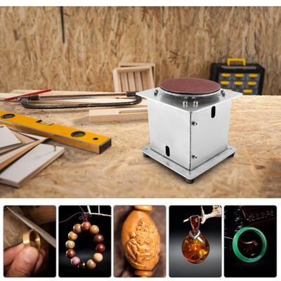 GOTRAYS Mini Lijadora De Escritorio, Amoladora Eléctrica De Cantos, Disco De Lijado De 7 Velocidades, 20 Piezas, Autoadhesivo, Pulidora De Escritorio Diy Apta Para Madera, Plástico Y Metal GOTRAYS Mini Lijadora De Escritorio, Amoladora Eléctrica De Cantos, Disco De Lijado De 7 Velocidades, 20 Piezas, Autoadhesivo, Pulidora De Escritorio Diy Apta Para Madera, Plástico Y Metal
