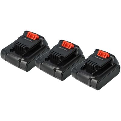 vhbw 3x Batería de Repuesto - Baterías para Herramientas Eléctricas - Negro vhbw 3x Batería de Repuesto - Baterías para Herramientas Eléctricas - Negro