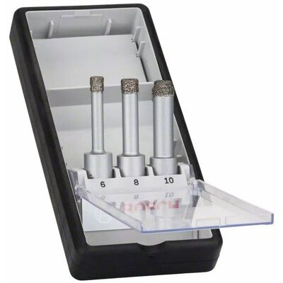 Bosch 2608587145 - Juego de 3 Brocas de Diamante - Perforación en Seco para Cerámica Bosch 2608587145 - Juego de 3 Brocas de Diamante - Perforación en Seco para Cerámica