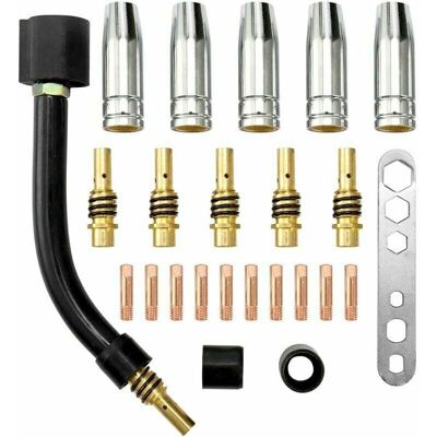 LIIYIELA Paquete De 24 Consumibles Para Antorcha 15ak, Puntas De 1,0 Mm Para Máquina De Soldadura Mig. LIIYIELA Paquete De 24 Consumibles Para Antorcha 15ak, Puntas De 1,0 Mm Para Máquina De Soldadura Mig.