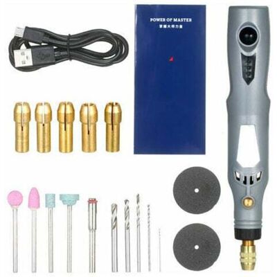 OEM Kit De Amoladora Eléctrica Portátil, Herramienta Rotativa Recargable 3 En 1, Pulidora, Taladro, Amoladora, Kit De Bolígrafo, Máquina Con Cable Micro Usb, 21 Accesorios - Crezuo OEM Kit De Amoladora Eléctrica Portátil, Herramienta Rotativa Recargable 3 En 1, Pulidora, Taladro, Amoladora, Kit De Bolígrafo, Máquina Con Cable Micro Usb, 21 Accesorios - Crezuo