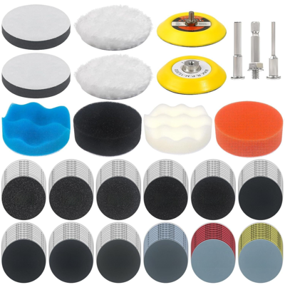 OEM Kit De Accesorios De Pulido De 133 Piezas, Disco Abrasivo De 75 Mm, Esponja De Pulido, Para Taladro, Restauración De Automóviles OEM Kit De Accesorios De Pulido De 133 Piezas, Disco Abrasivo De 75 Mm, Esponja De Pulido, Para Taladro, Restauración De Automóviles